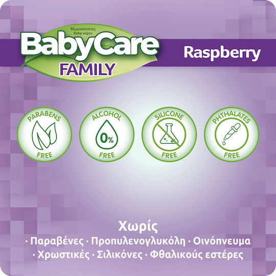 BabyCare Family Baby Wipes Alcohol-Free & Parabens Free 12x90pcs