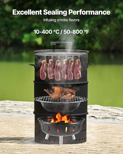 Vevor Stainless steel Charcoal Grill with Lid, Thermometer and Smoker