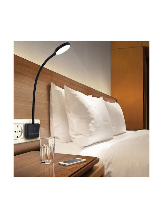Гъвкава LED Лампа Enuotek *5453106 8865-48 4W 350lm 4000K Дистанционно Управление Регулируема Водоустойчива IP20 Стомана Пластмаса Черна Ø 7.5 X 48.5 см