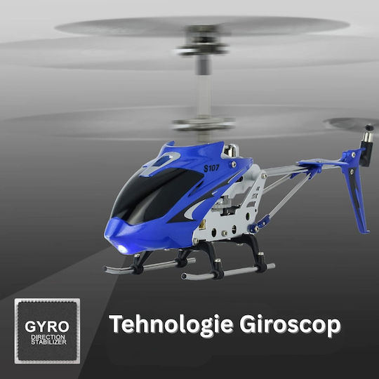 Teleghidat Elicopter Albastru