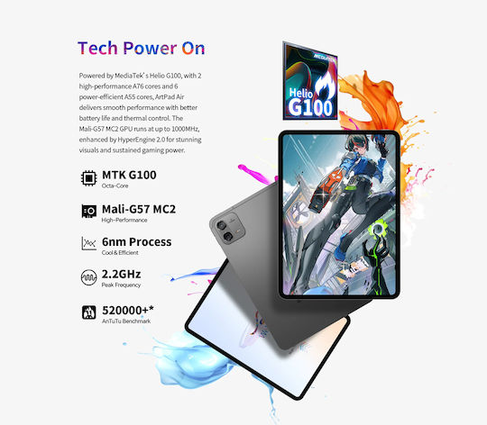 Teclast ArtPad Air 4G 11" Tablet (8GB/128GB) Γκρι