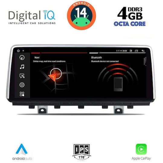 Digital IQ Car Audio System for BMW X5 (F15) 2013-2016 (Bluetooth/USB/AUX/WiFi/GPS/Apple-Carplay/Android-Auto) with Touch Screen 10.25"