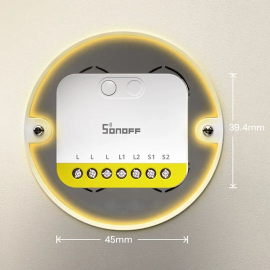 Sonoff MINI Duo-L Intelligenter Schalter Dimmer 2 Kanäle ZigBee 12A Ohne Neutralleiter