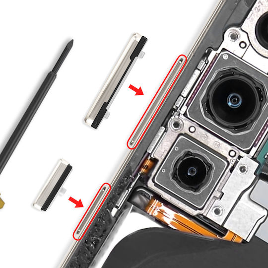 Clappio Power Volume Replacement Buttons Galaxy S23 Galaxy S23 Plus Beige
