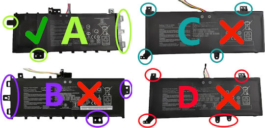 Батерия за лаптоп Asus Vivobook 14 X412fa X412dk C21n1818-1 7.7v 37wh 4850mah гъвкав кабел 7 пина код 1-bat0460