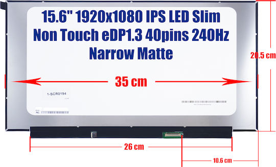 Екран за лаптоп Omen от HP 15t-dh000 Laptop PC 5vx90av Omen от HP 15t-dh000 Laptop PC 5vx91av Shp14c5 15623-00-a-19521-1-cw20279 18010-15680600391-bepo 18010-15680300 Код 1-scr0194