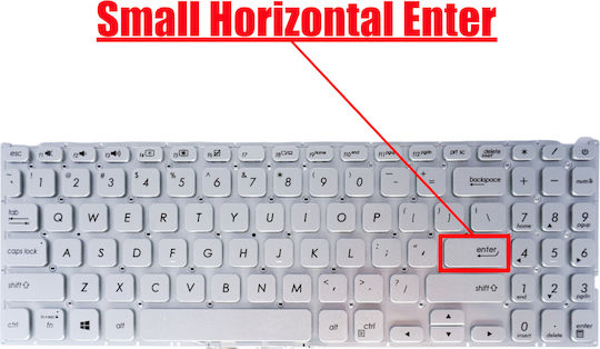Laptop Keyboard Asus Vivobook 15 X512 X512d X512da X512f X512fa X512u X512ua X512ub S512fb Y5200f 90nb0kr2-r32us1 US No Frame Silver Code 40713ussil
