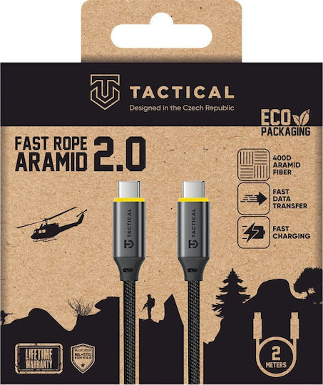 Tactical Fast Rope Плетена USB 3.1 Кабел USB-C мъжки - USB-C мъжки 100W 2м (57983127951)