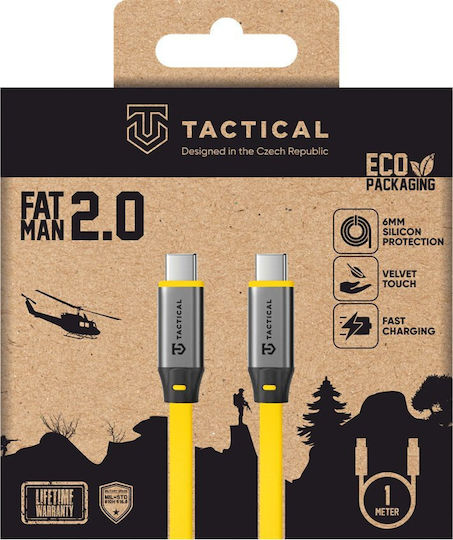 Tactical USB 2.0 Cable USB-C male - USB-C 60W Yellow 1m (57983127955)