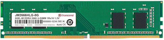Transcend DDR4 με Module 1x8GB και Ταχύτητα 2666 για Desktop