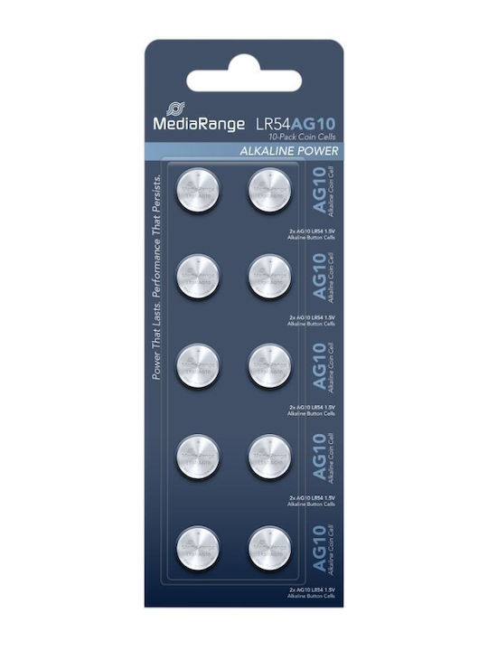 MediaRange Алкални Батерии За часовници LR54 1.5V 10бр