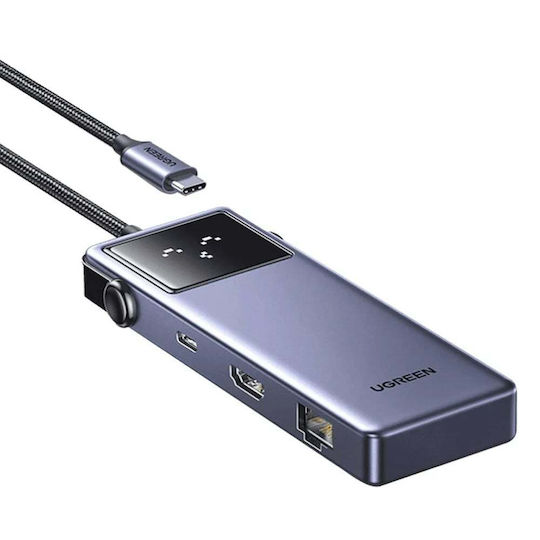 Ugreen CM888 USB-C Docking Station mit HDMI 4K PD Ethernet Gray