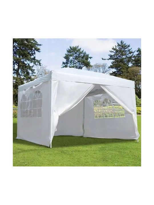 Garden Gazebo with LEDs White 3x3m
