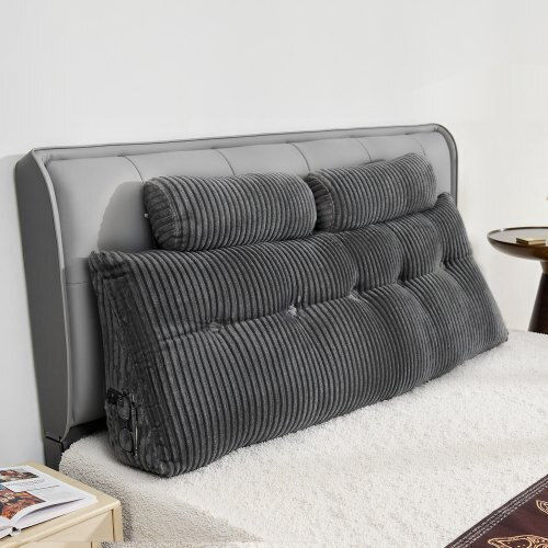 Vevor Fabric Gray Cushion for Bed Headboard 151x53cm