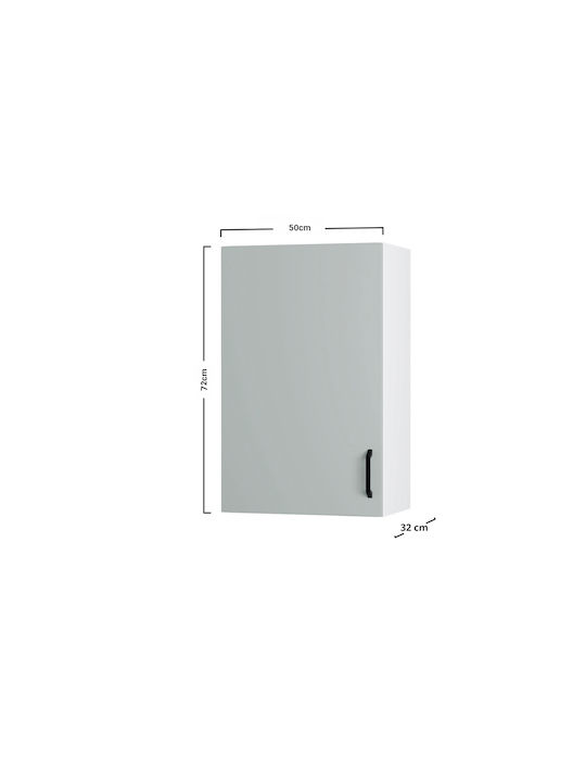 Modest Set Dulapuri de Bucătărie Suspendate & de Podea Gri 50x32x72buc