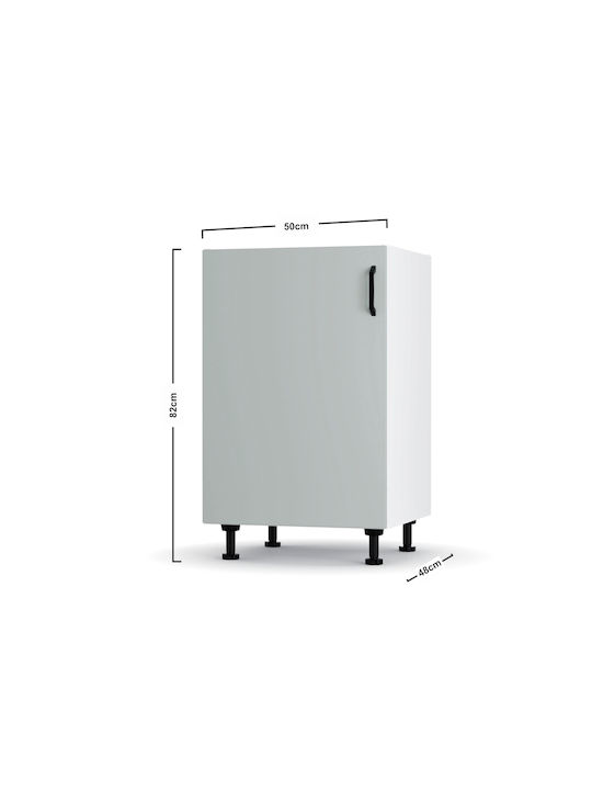 Modest Ντουλάπι Νεροχύτη Γκρι 50x48x82εκ.