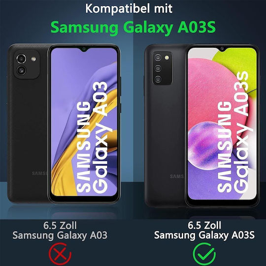 360 Full Cover Σιλικόνης Σετ με Τζαμάκι Διάφανο (Galaxy A03s)