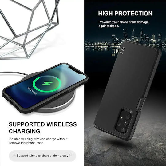Umschlag Rückseite Kunststoff / Silikon Schwarz (Galaxy A32 5GNokia 1.3)