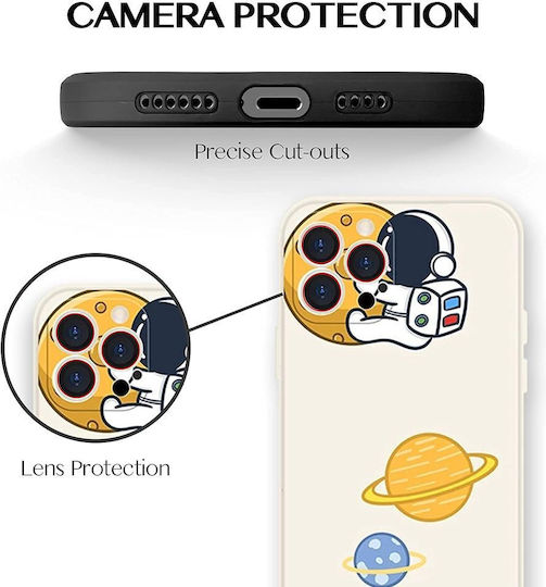 Back Cover Σιλικόνης / Tempered Glass Μπεζ (iPhone 12 Pro Max)