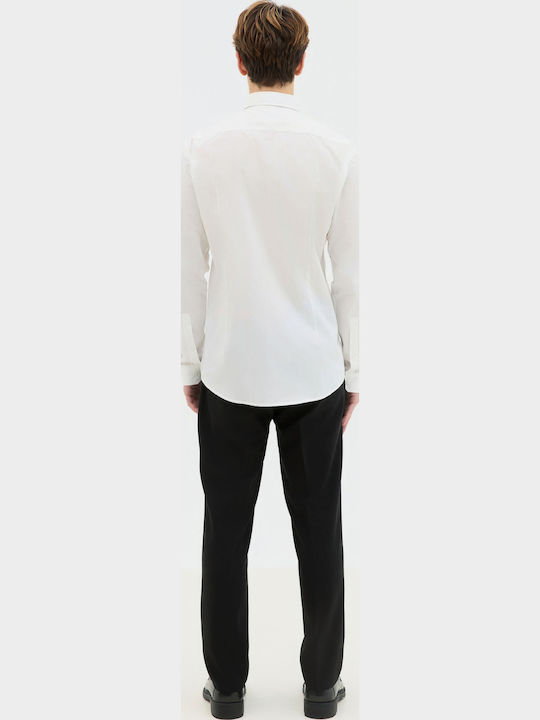 Langärmlig Hemd White