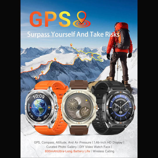 Microwear G400 Smartwatch with Heart Rate Monitor (Black)