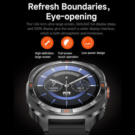 Microwear G400 Smartwatch with Heart Rate Monitor (Black)
