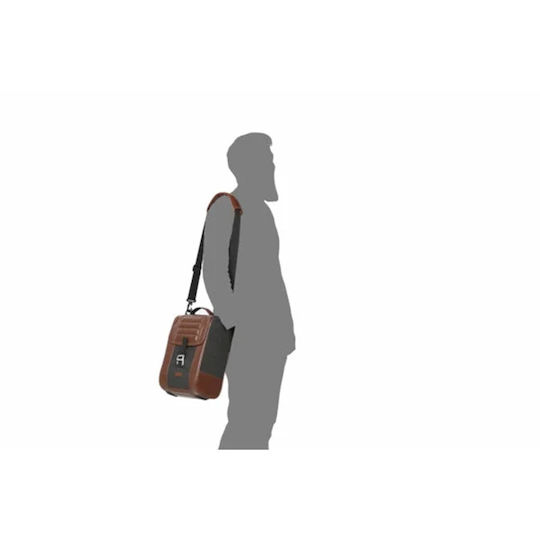Shad Cafe Racer SR38 Brown Motorcycle Hard Side Case Side Bag 10lt in Brown Colour