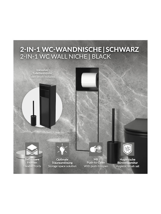 LuxeBath Badezimmer-Accessoire-Set Metall Schwarz