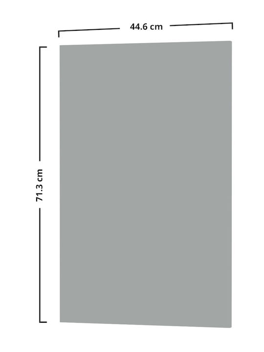 Alphab2b Modest από Μοριοσανίδα σε Γκρι Χρώμα 45x71.3x1.6cm WASH45M05