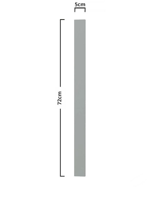 Alphab2b Modest от ПДЧ в Сив Цвят 72x5x1.6cm LP582M05