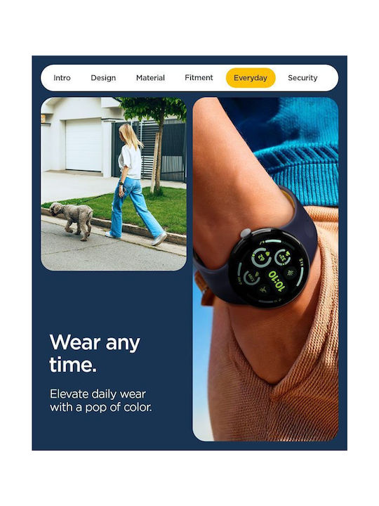 Spigen Nano Pop Armband Silikon Blueberry Navy (Google Pixel Watch 1 / 2 / 3 / 4 41 mm)