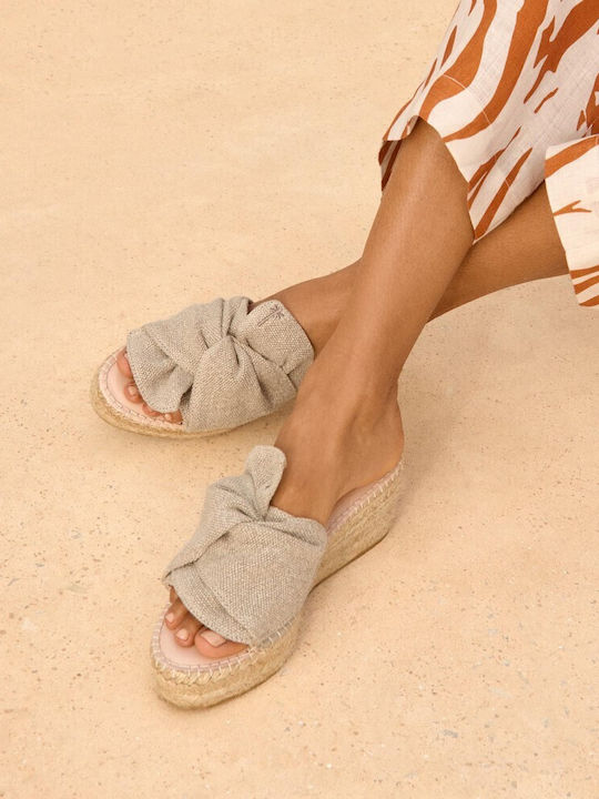 La Havana Γυναικεία Σανδάλια Flatforms Μπεζ
