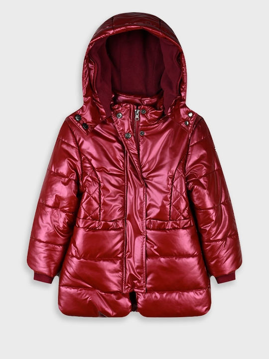 Kids' Casual Jacket with Hood Burgundy
