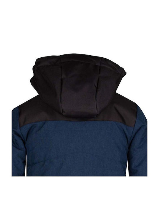 Wasserdicht Kinder Freizeitjacke Winddicht mit Kapuze Marineblau
