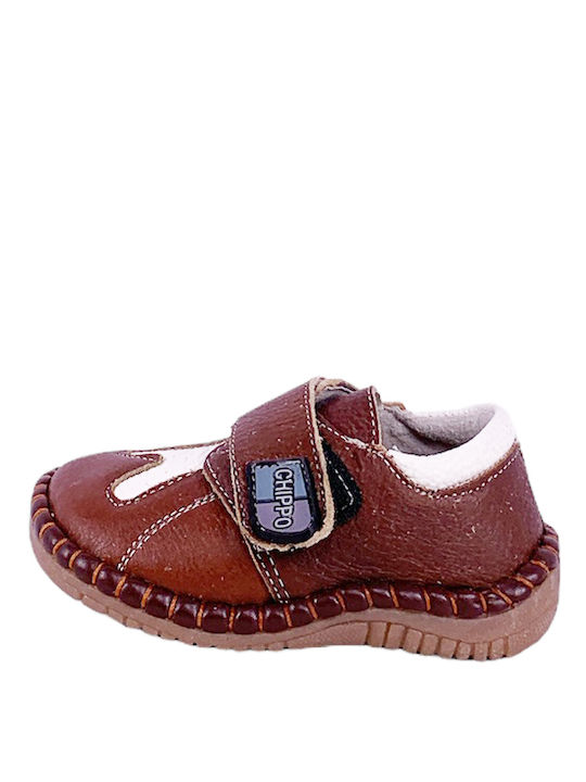 Chippo Βρεφικά Sneakers Αγκαλιάς Καφέ