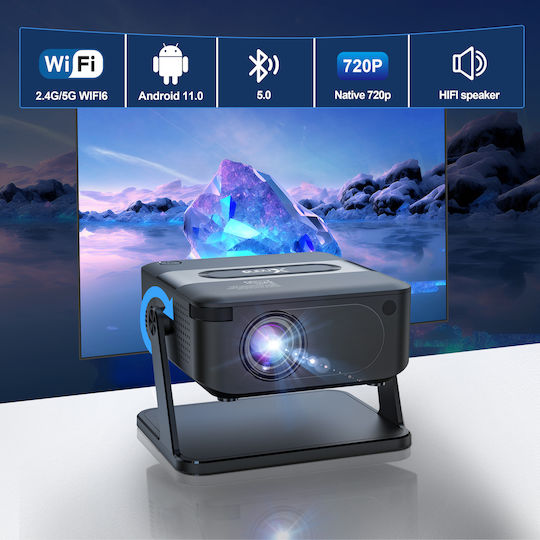 Xnano HA109 Mini Proiector LCD HD cu Wi-Fi și Difuzoare Incorporate Negru