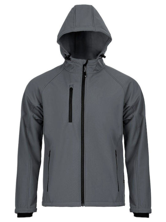 Stenso Reef Work Jacket Softshell with Hood Gray