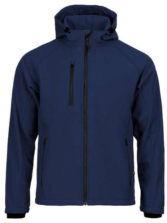 Stenso Reef Work Jacket Softshell with Hood Navy Blue