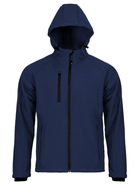 Stenso Reef Work Jacket Softshell with Hood Navy Blue