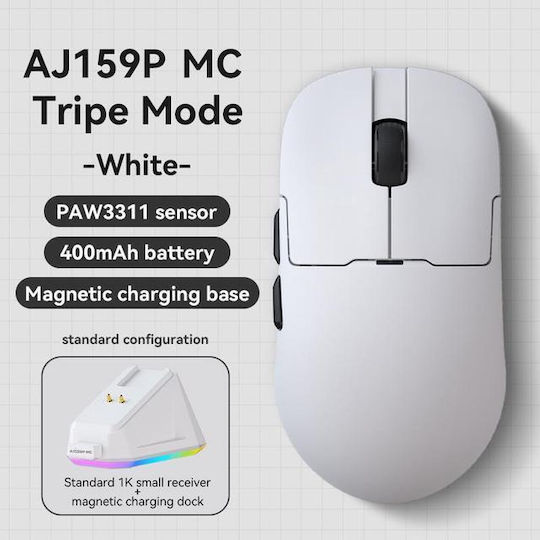Ajazz AJ159P MC Wireless Gaming Mouse 12000 DPI White