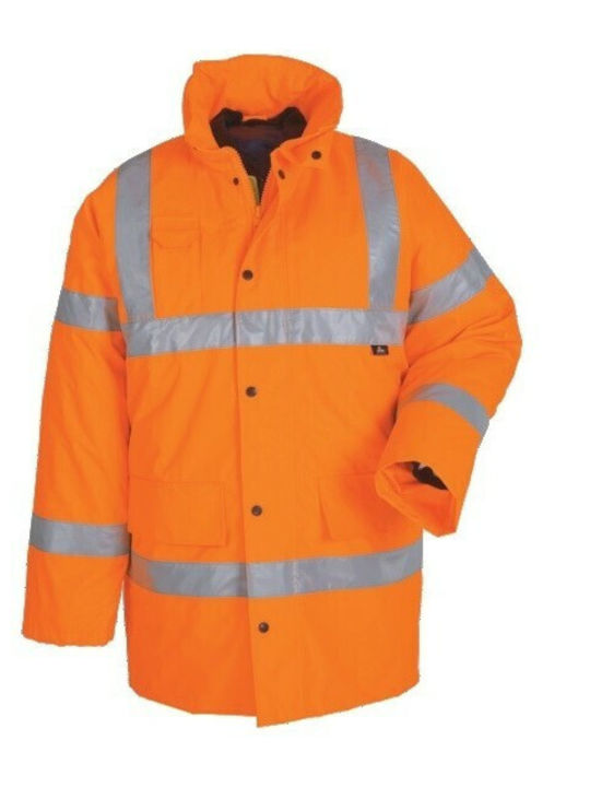 Vizwell Frankfurt VWJK01 Work Jacket Reflective with Hood Yellow