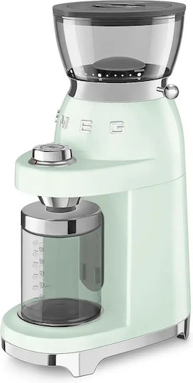 Smeg Electric Coffee Grinder 150W with Grain Capacity 240g and 15 Grind Levels Turquoise