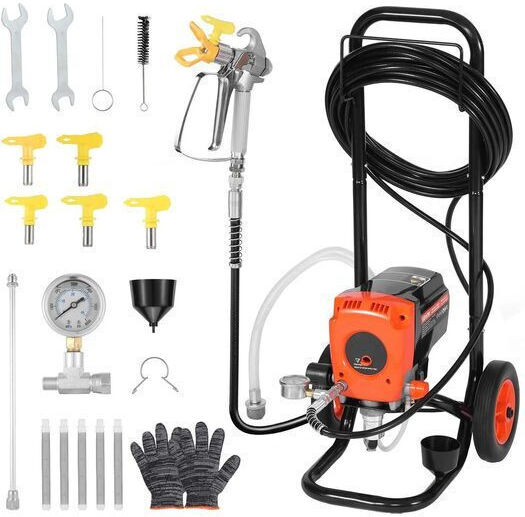 Pistol De Vopsit Pentru Suprafețe Mari Putere 900 W 1,78 L Min 125 Bar Lungime Furtun 15,24 M 2 X Roti Duze 317 417 515 517 519