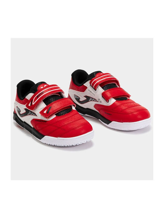 Cancha Kids Indoor Soccer Shoes without Laces Red