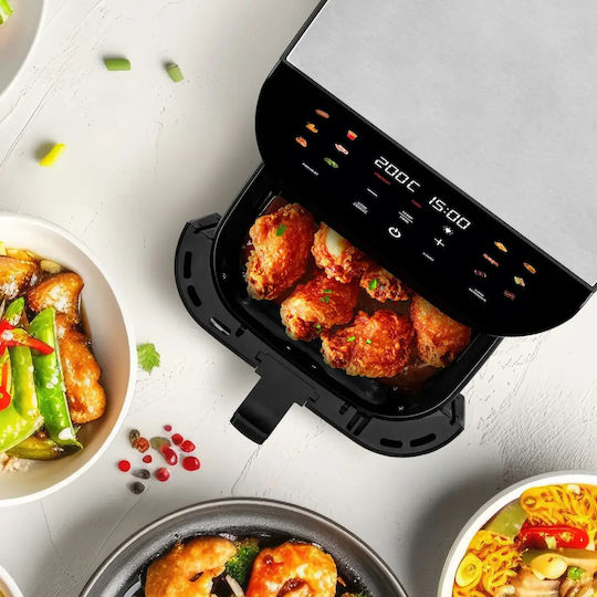 Tesla AirCook Q70 XXL Wi-Fi Pro Еър Фрайър с Wi-Fi 9л Сребърен