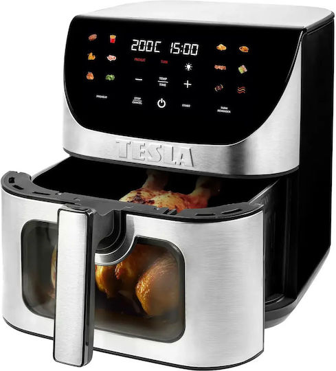 Tesla AirCook Q70 XXL Wi-Fi Pro Еър Фрайър с Wi-Fi 9л Сребърен