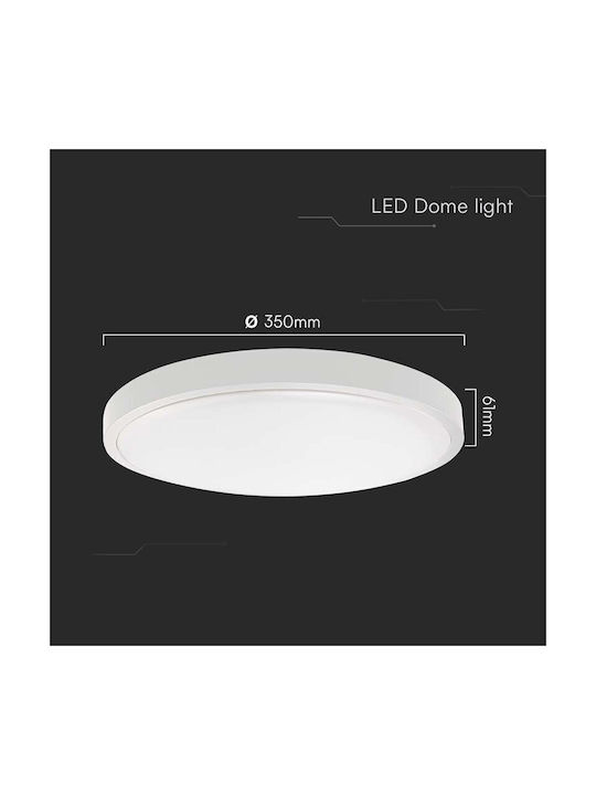 V-TAC Deckenleuchte Badezimmer Weiß mit Integrierter LED