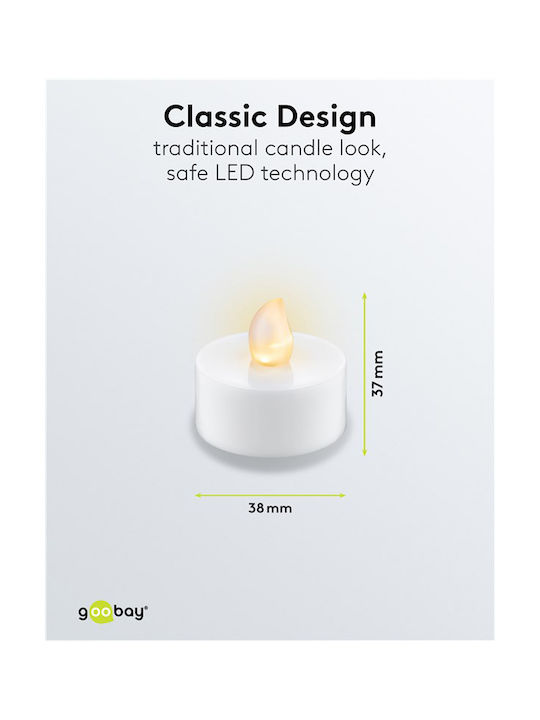 Goobay Διακοσμητικό Φωτιστικό LED Θερμό Λευκό 2700K 4τμχ