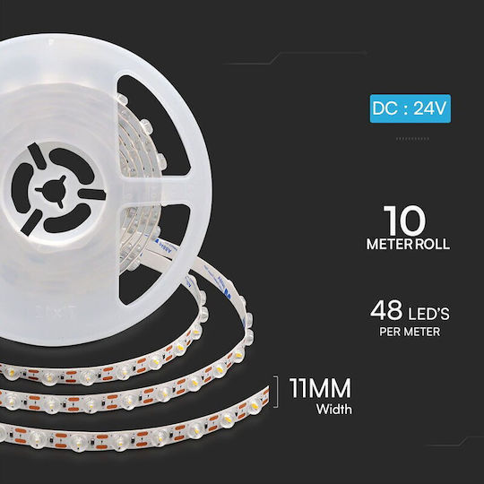 V-TAC LED Strip 24V Natural White Light 5m Type SMD2835