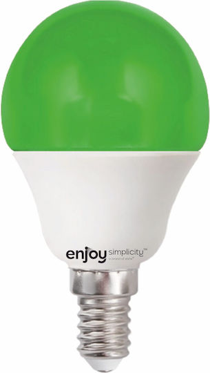 Elvhx Enjoy Simplicity LED Bulb 1.8W 72mm for Socket E14 and Shape G45 Green 160lm